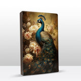 Artwork - Peacock with Pink Roses