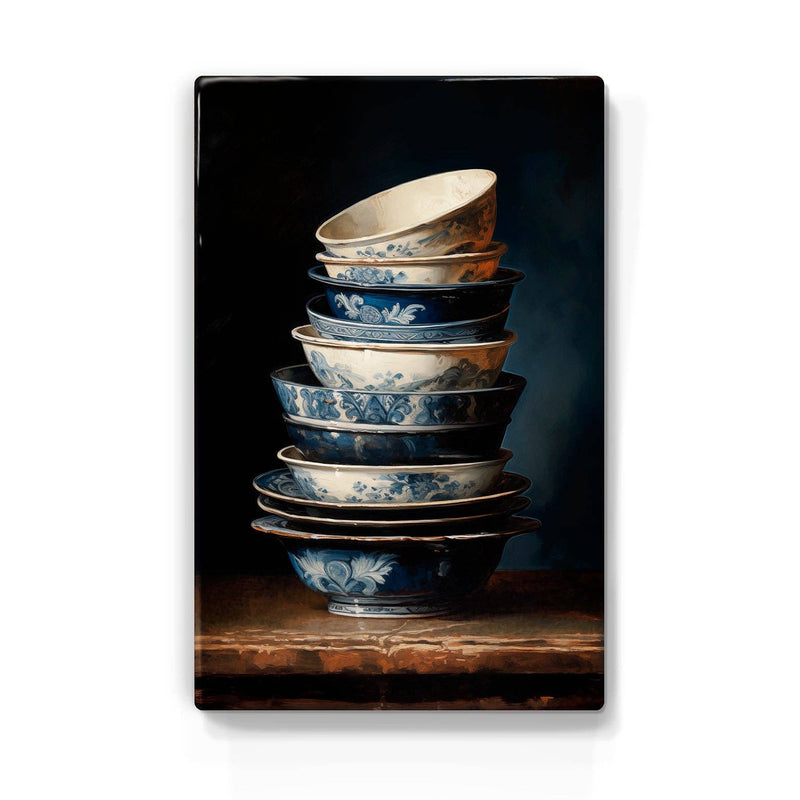 Artwork - Stack of Delft blue bowls nr2