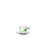 Glass coffee cup with leaves - Greenwood Collection