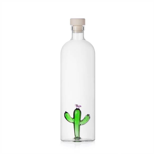 Bottle with lid green Cactus. ICHENDORF