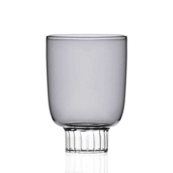 Liberta Collection; Water Stemmed Glass - Smoke