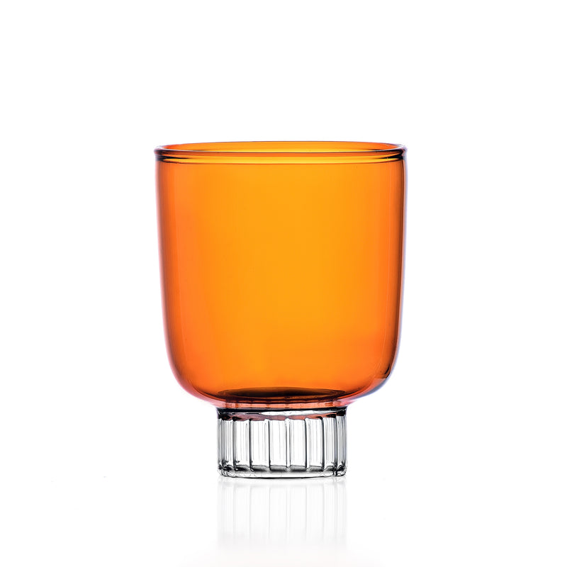 Amber wine stemmed glass - Liberta Collection