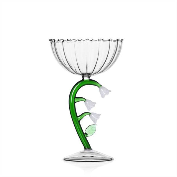 Botanica Collection; Optical Champagne Bowl in White