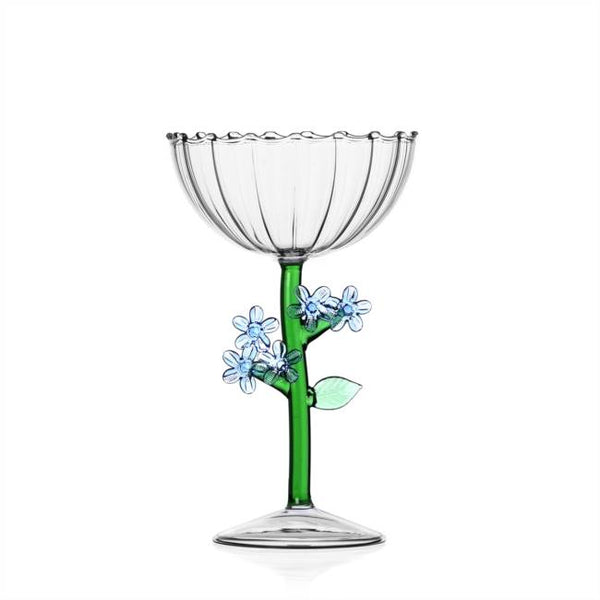 Botanica Collection; Champagne Bowl in Light Blue