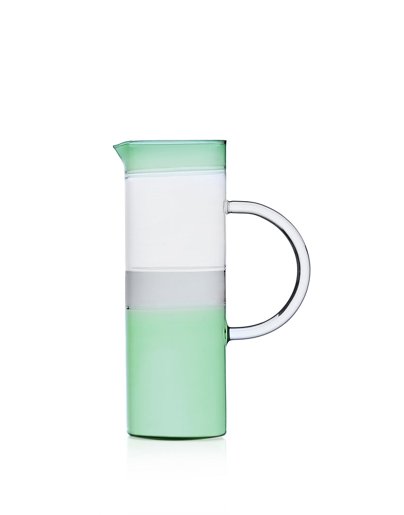Tequila Cylindrical Jug Green/smoke/clear - Tequila sunrise Collection