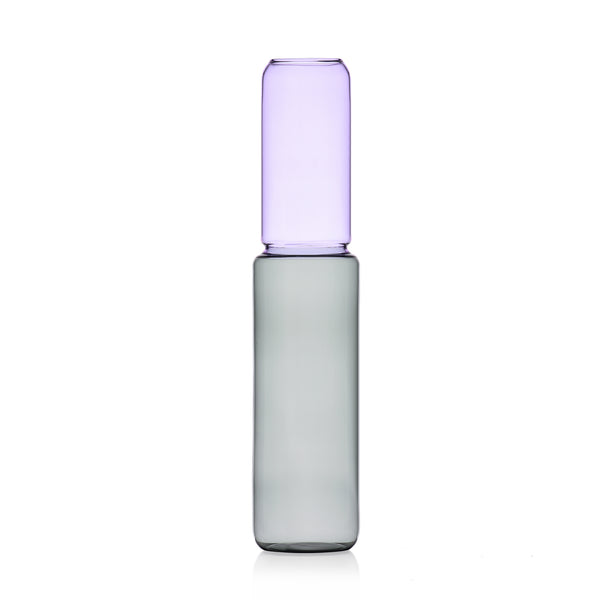 Revolve Collection; Vase in Purple/Smoke Glass 42 cm