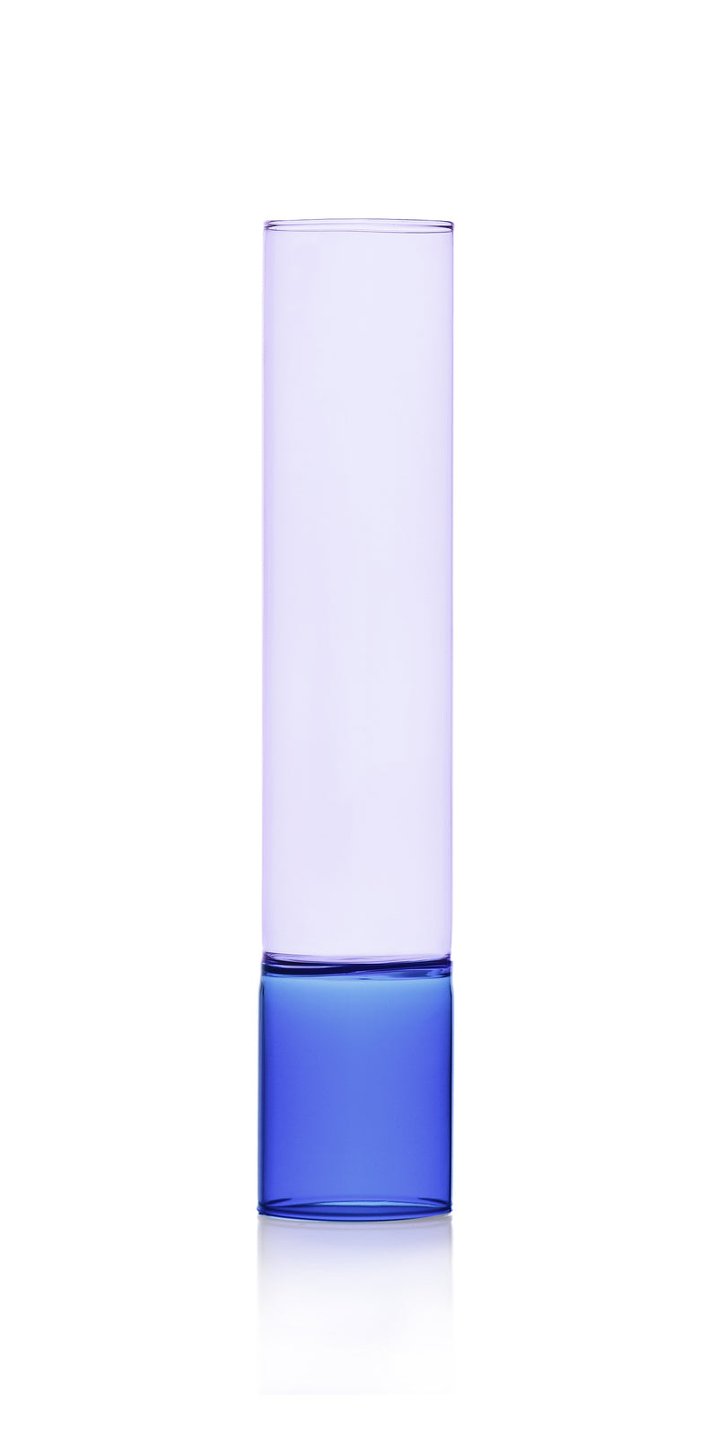 Glass Vase Blue/violet Cm 35 -Bamboo Groove Collection