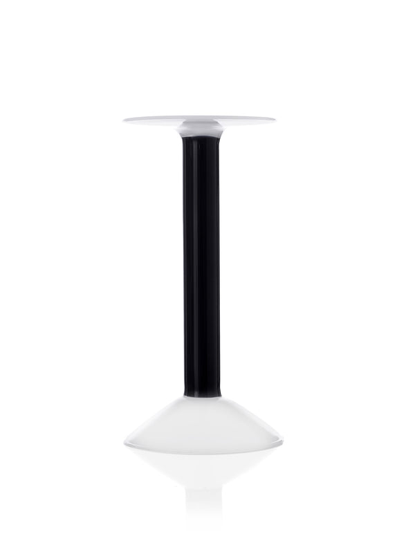 Rainbow Collection; Candleholder in White/Black/White 24cm