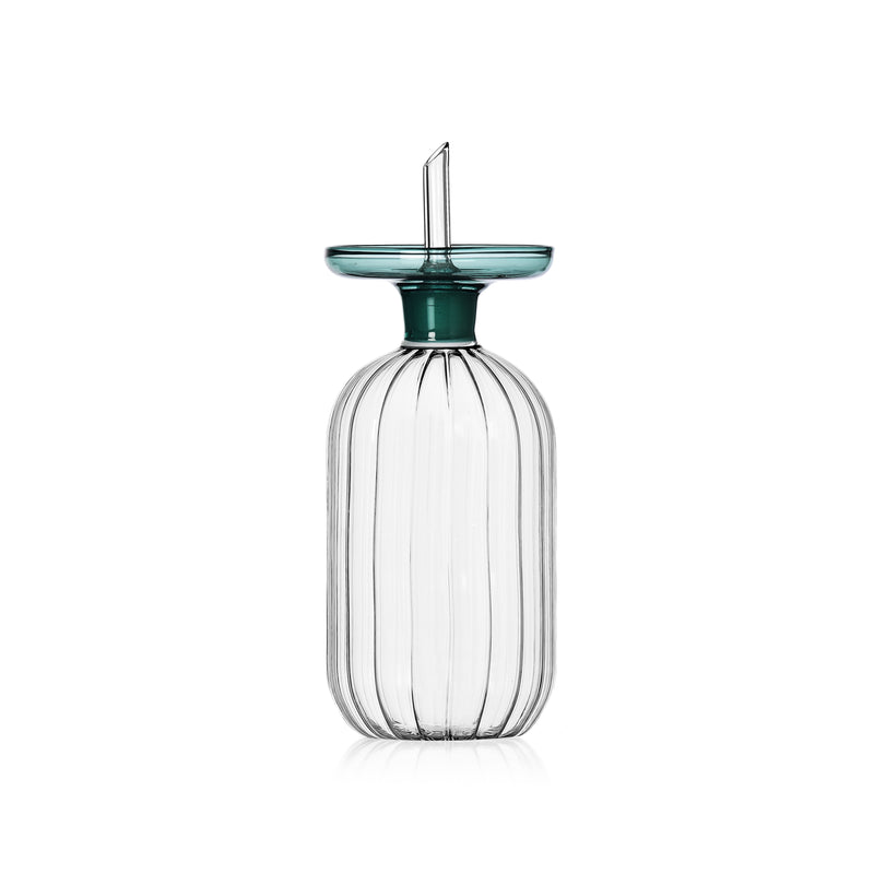 Glass Big oil bottle - Lotus Collection