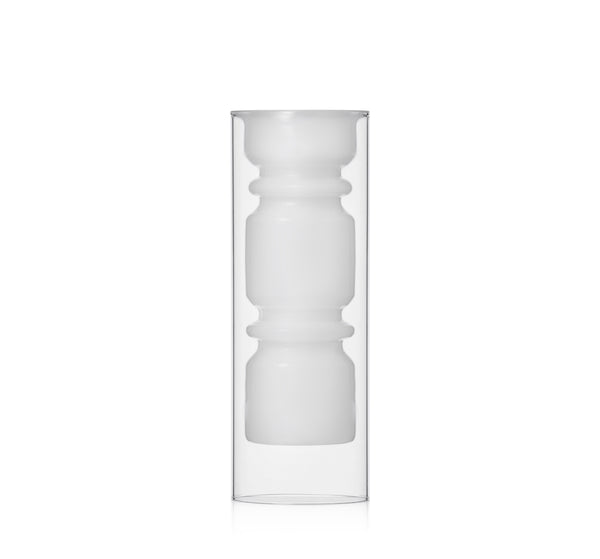 White Vase Cm 28 - Rings colore Collection
