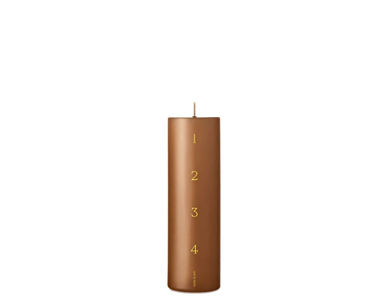 Advent Candle in RAW TOFFEE