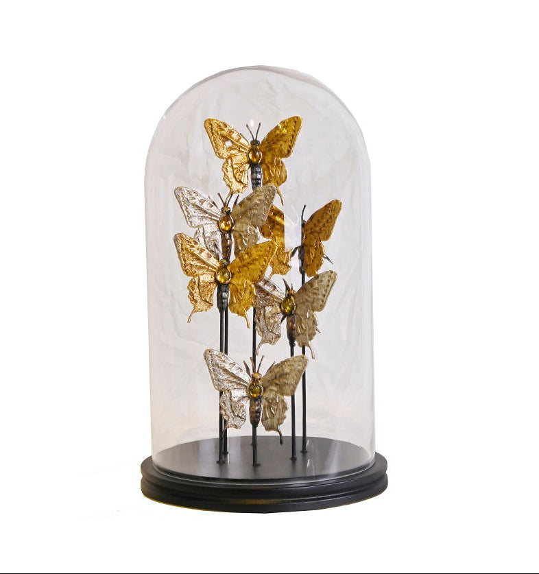 Butterflies under glass Dome
