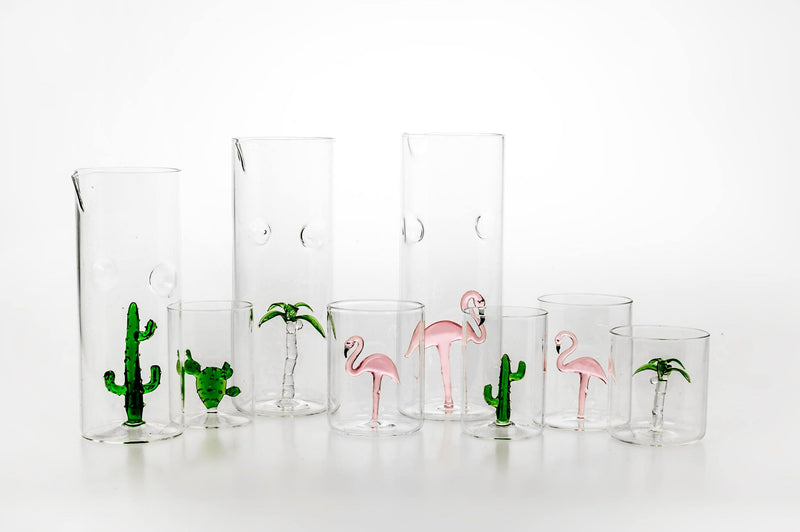 Jug 'Flamingo' in Glass