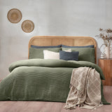 Duvet Cover Set - Chunky Waffle, Eucalyptus