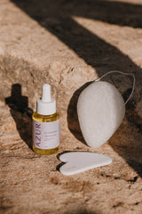 Gua Sha facial massage tool - White Jade