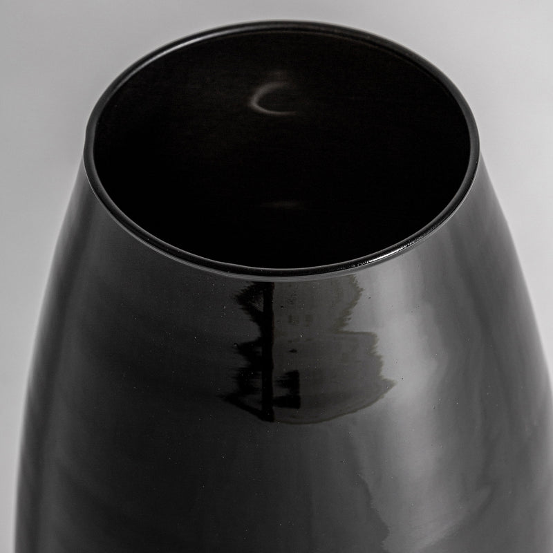 Vase - Black Glass
