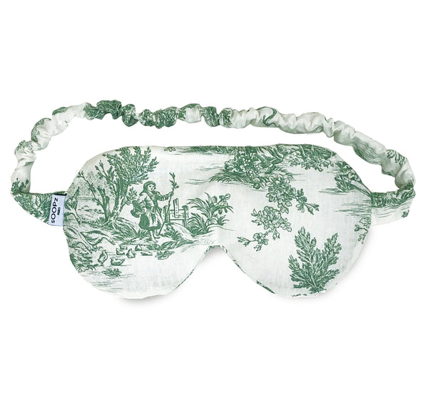 Hot & Cold Eye Mask with Flax/Lavender Seeds - Green