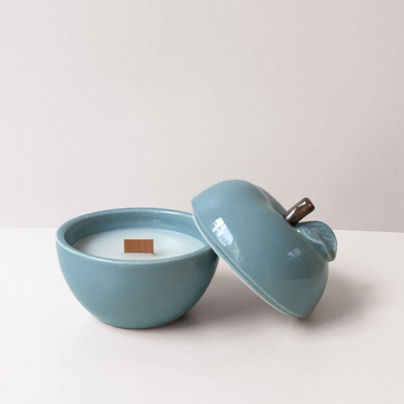 Candle in a Ceramic Apple - Jasmine