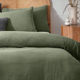 Duvet Cover Set - Chunky Waffle, Eucalyptus