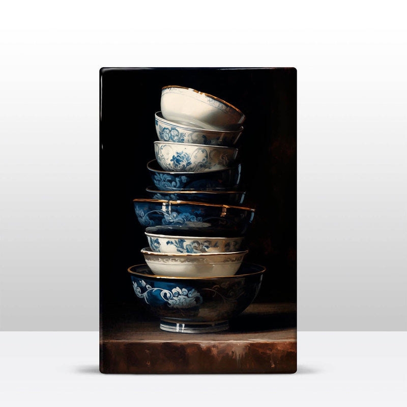 Artwork - Stack of Delft blue bowls nr1