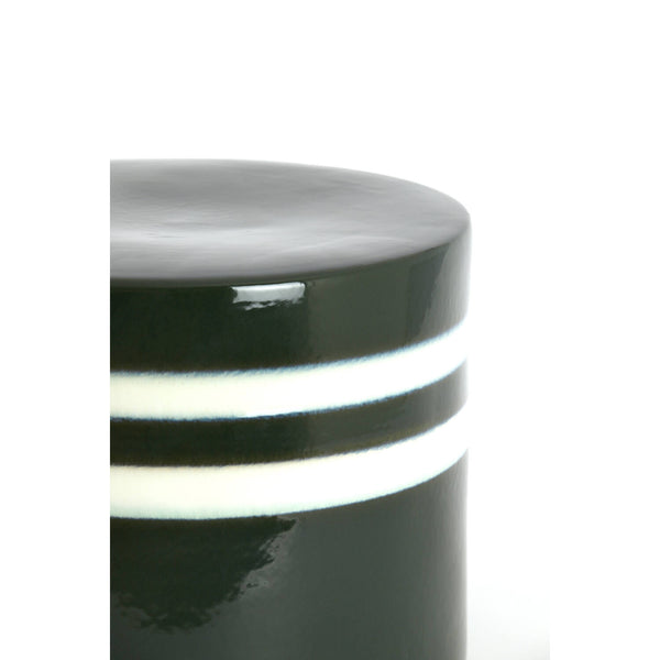 Ceramic Side Table - Dark Green