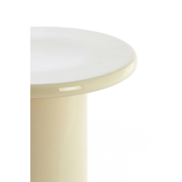 Ceramic Side Table in Cream