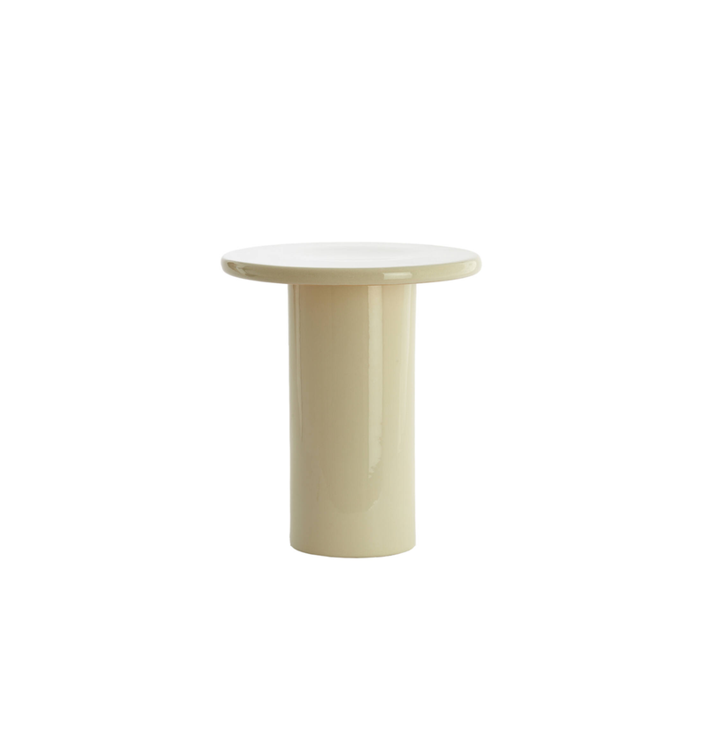 Ceramic Side Table in Cream