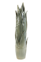 Vase deco  TULIPAN ceramics grey+brown tall