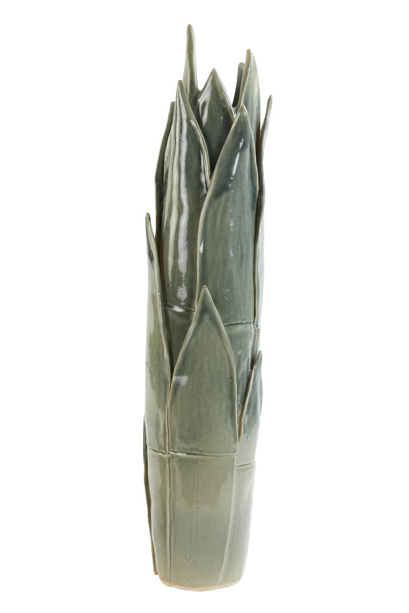 Vase deco  TULIPAN ceramics grey+brown tall