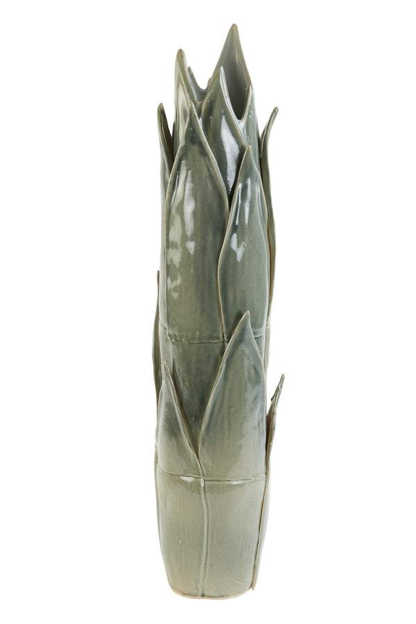 Vase Deco TULIPAN in Ceramic, Tall - Grey+Brown