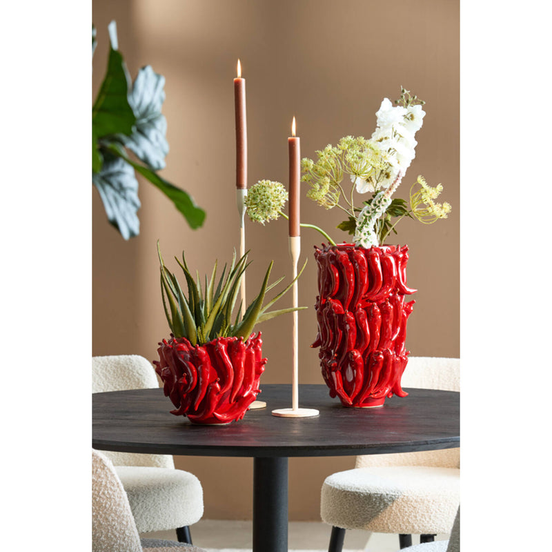 Vase in Ceramic with Red Peppers