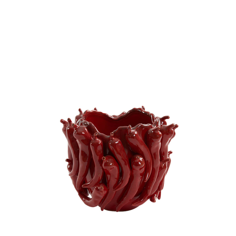 Vase in Ceramic with Red Peppers
