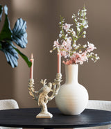 Candlestick a parrot in Cream colour
