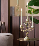 Candlestick with a Green Parrot