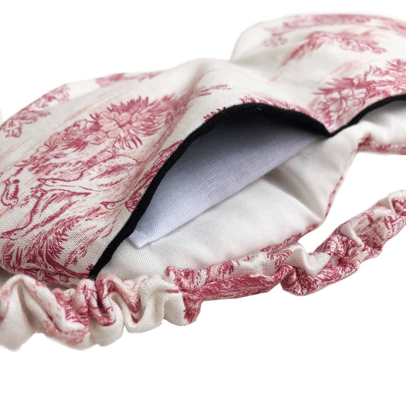 Hot & Cold Eye Mask with Flax/Lavender Seeds - Red