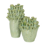 Vase in Green Ceramic - L