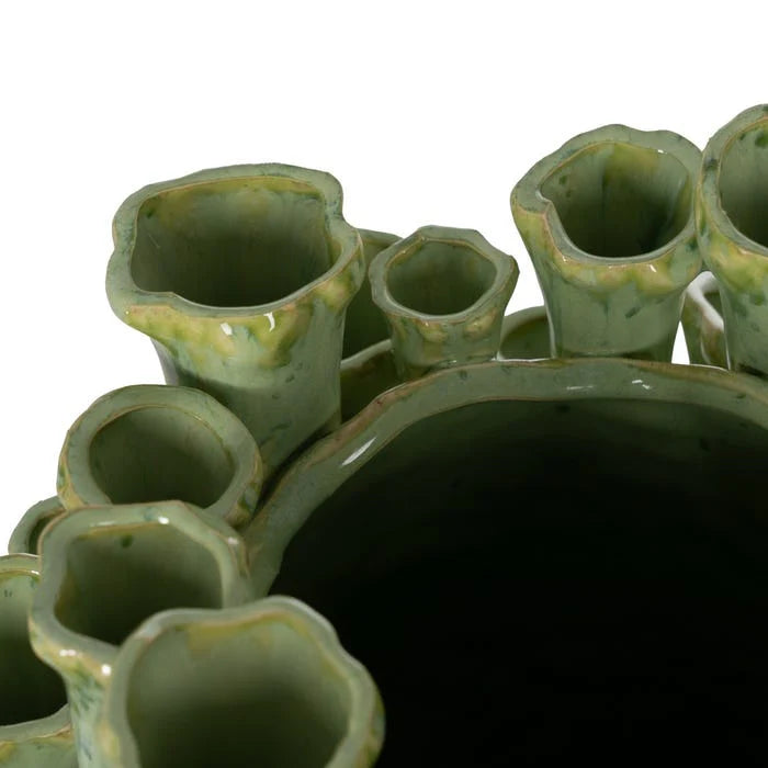 Vase in Green Ceramic - L