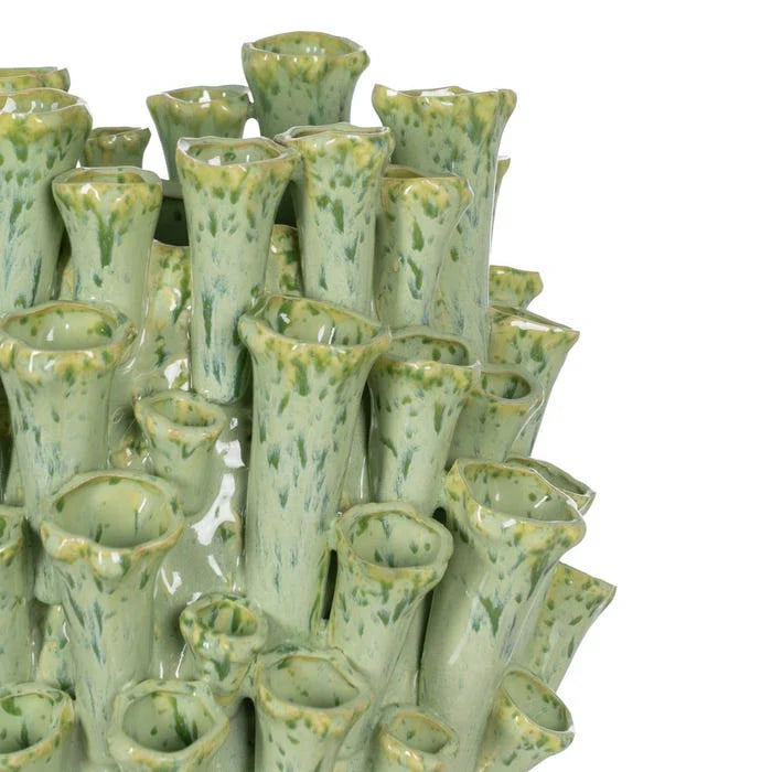 Vase in Green Ceramic - L