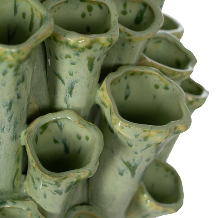 Vase in Green Ceramic - L