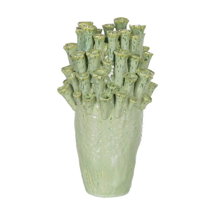 Vase in Green Ceramic - L