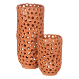Vase in Orange Ceramic - L