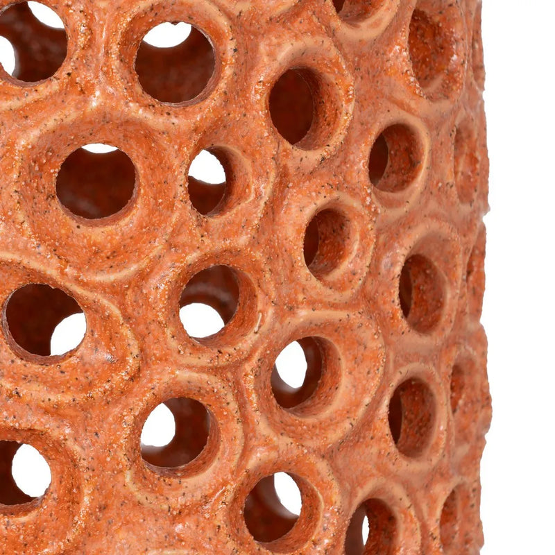 Vase in Orange Ceramic - L