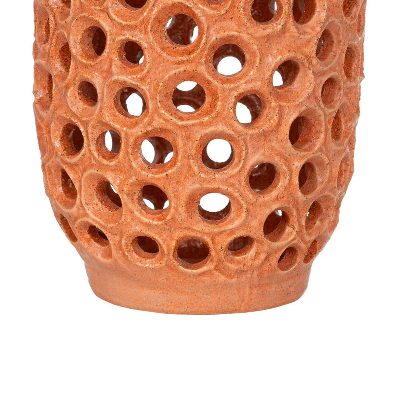 Vase in Orange Ceramic - L