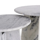 Side Table White Natural Stone Room - Small