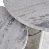 Side Table White Natural Stone Room - Small