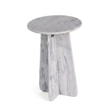 Side Table White Natural Stone Room - Small