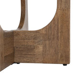 Coffee Table Brown Wood-glass Amy