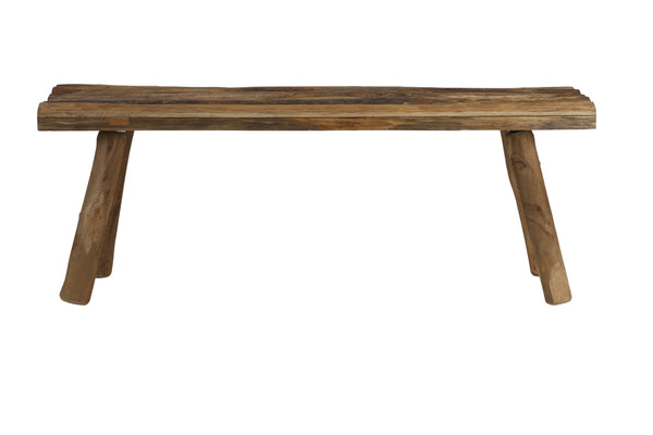 Bench CEDRO in Oak Wood - Brown 98x29x37 cm