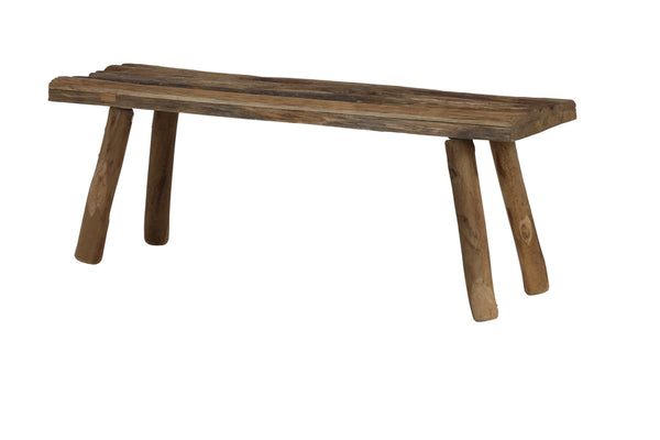 Bench CEDRO in Oak Wood - Brown 98x29x37 cm