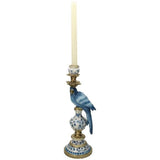 Candleholder - Blue Parrot - Polystone
